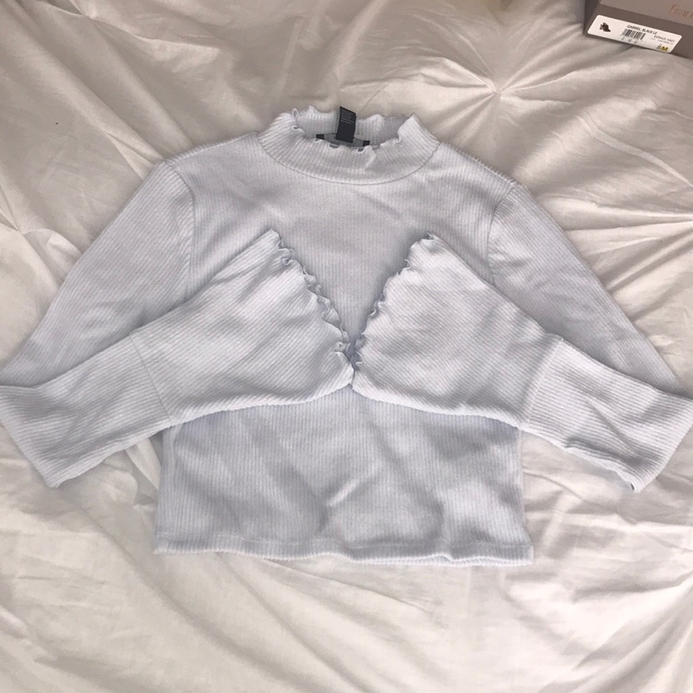 Baby Blue Bell Sleeved Sweater
